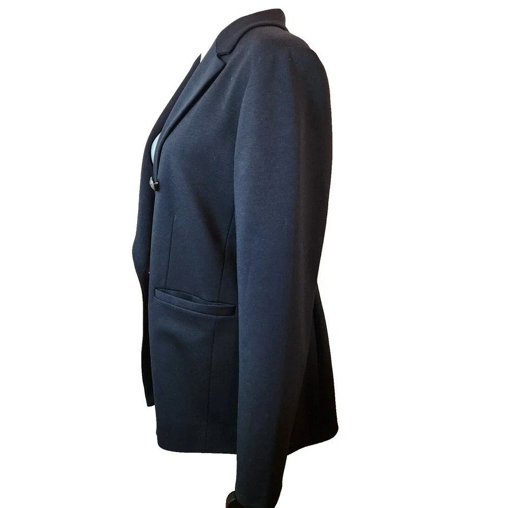 Graver Susan Graver Black Blazer Womens Sz 12 Large Double Breasted Work Jacket‎